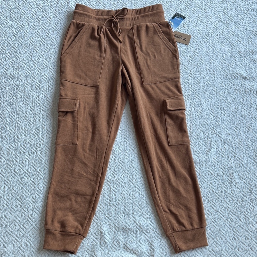 NWT BearPaw Tan Track Pants Sz S
